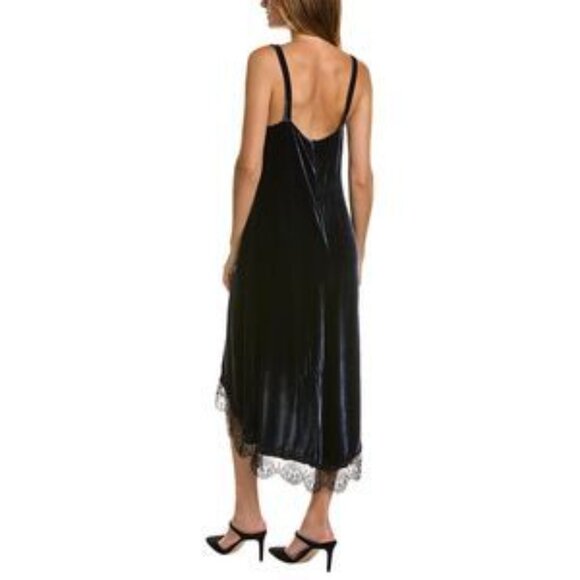 Johnny Was Velvet Gaze Slip Dress in Sapphire Blue Large Lace Romantic - Picture 2 of 11